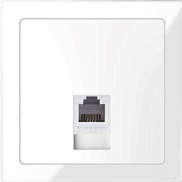 Merten D-Life data socket (crystal white frame, lotus white insert)